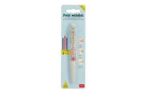 LEGAMI MAKE MISTAKES 3 COLOUR ERASABLE GEL PEN -TRAVEL VTEP0001